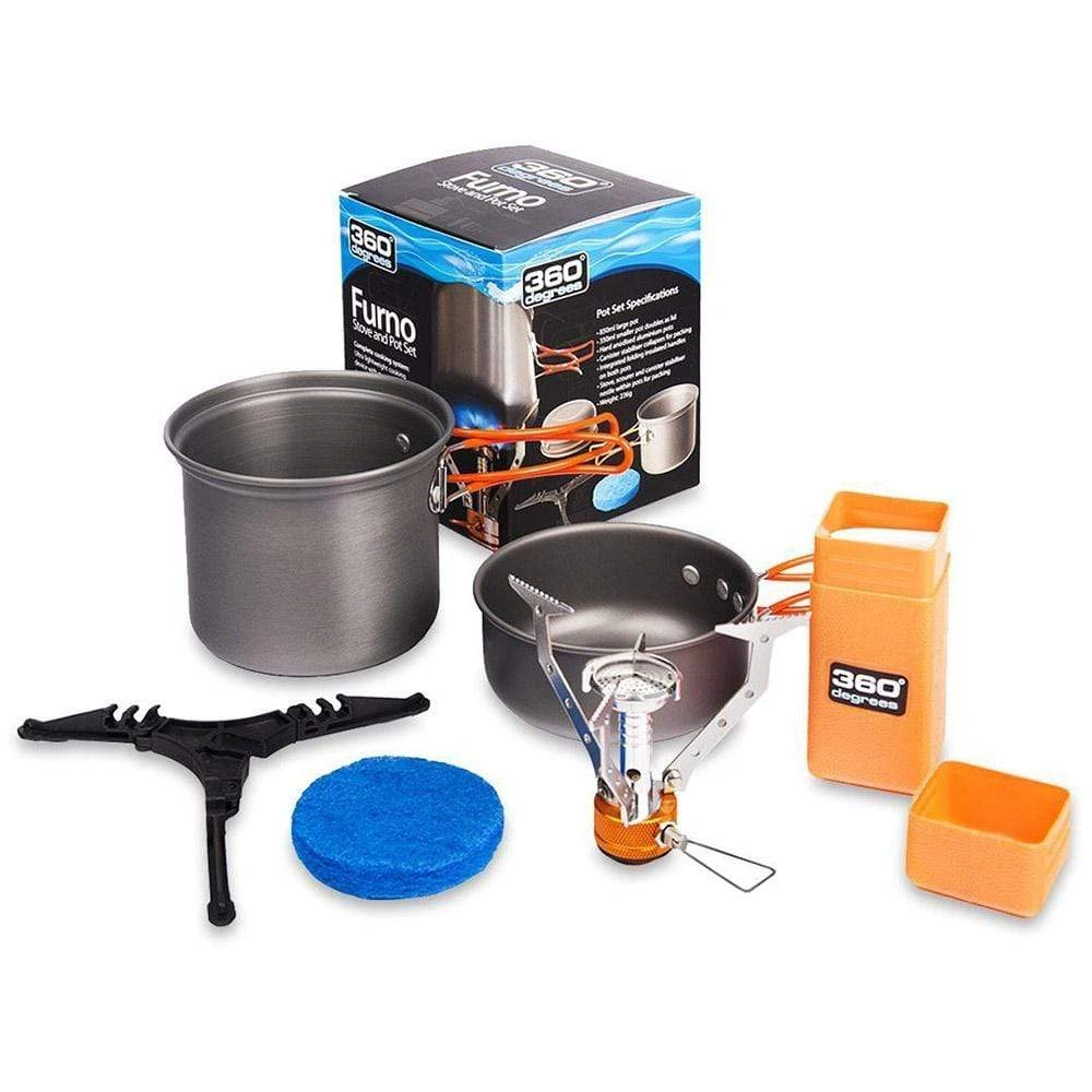 ¡Furno 360: Cocina la Aventura! Set de Olla y Fogón, Ligero y Perfecto para Explorar.